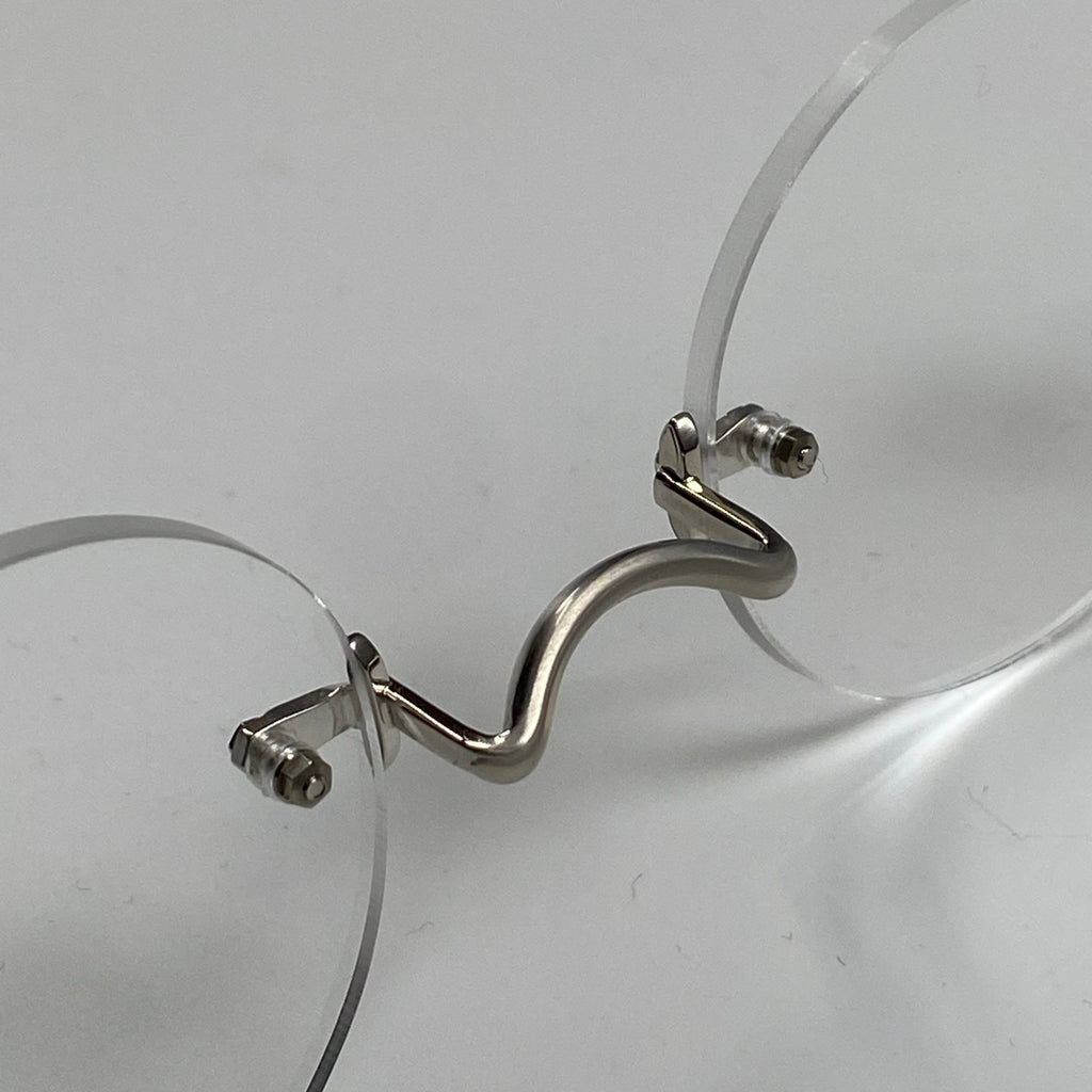 金子眼鏡 ヴィンテージシリーズ / 2ポイントリムレス 度なしクリアレンズ 参考定価:46,000+tax