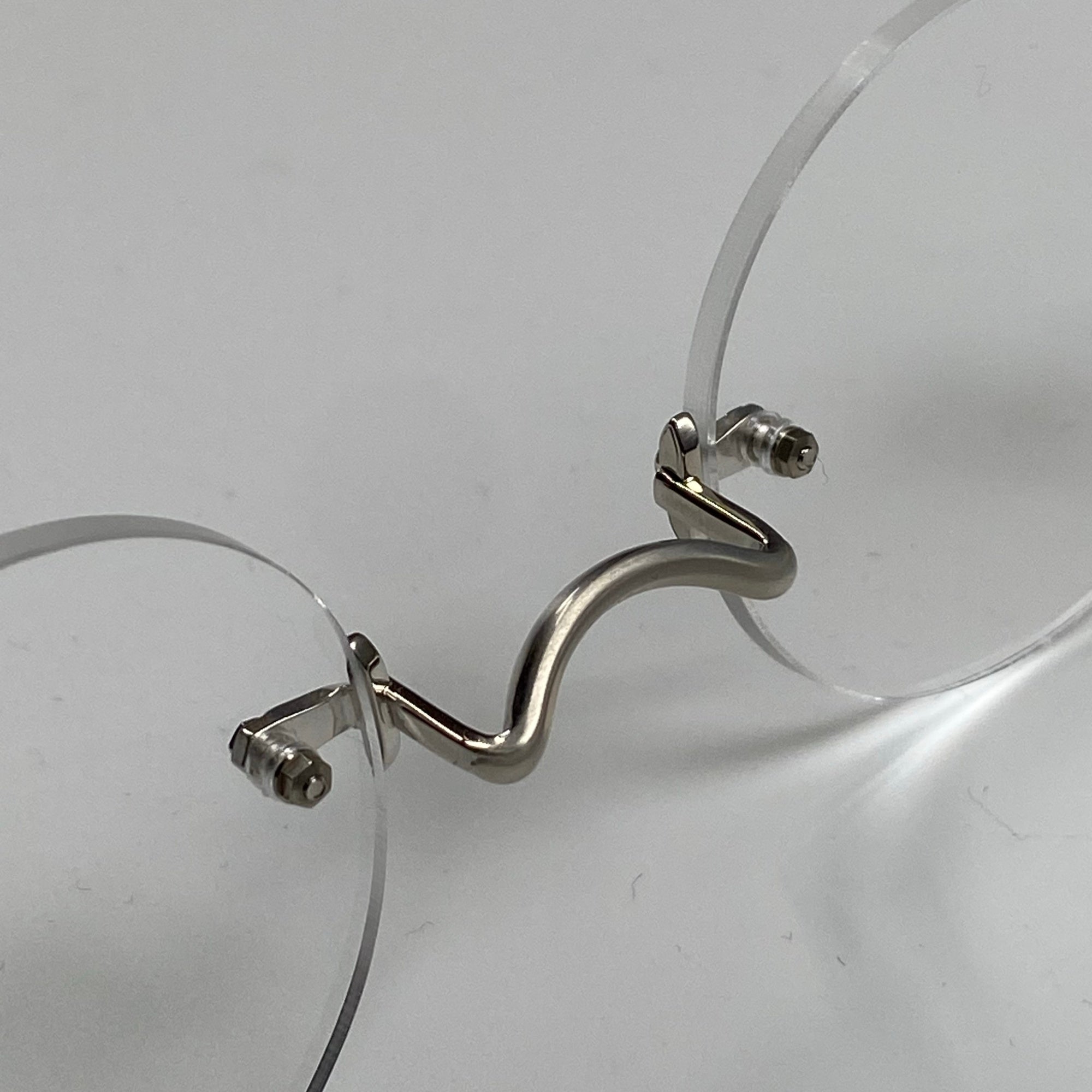 金子眼鏡 ヴィンテージシリーズ / 2ポイントリムレス 度なしクリアレンズ 参考定価:46,000+tax