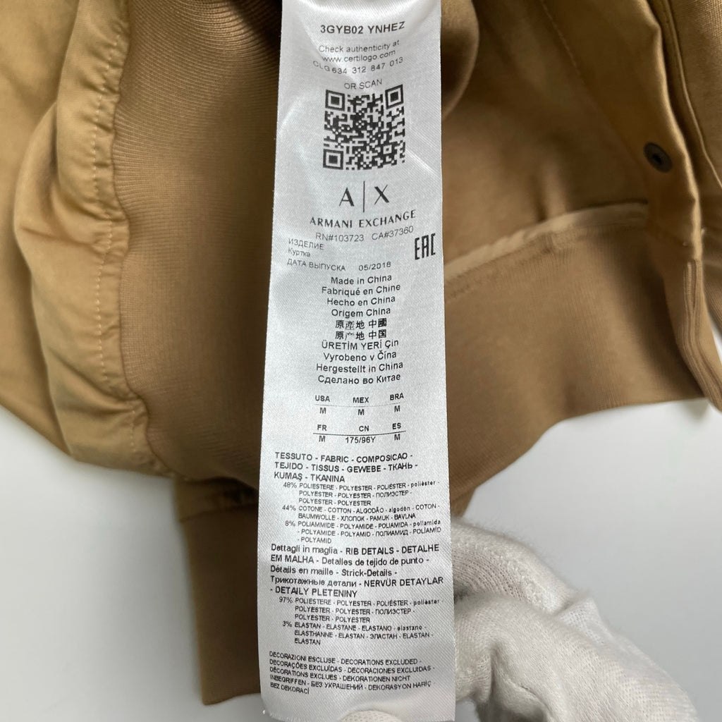 ARMANI EXCHANGE アルマーニ エクスチェンジ / ドラゴン刺繍ジャケット ブルゾン 参考定価：32,000程度 SIZE:M