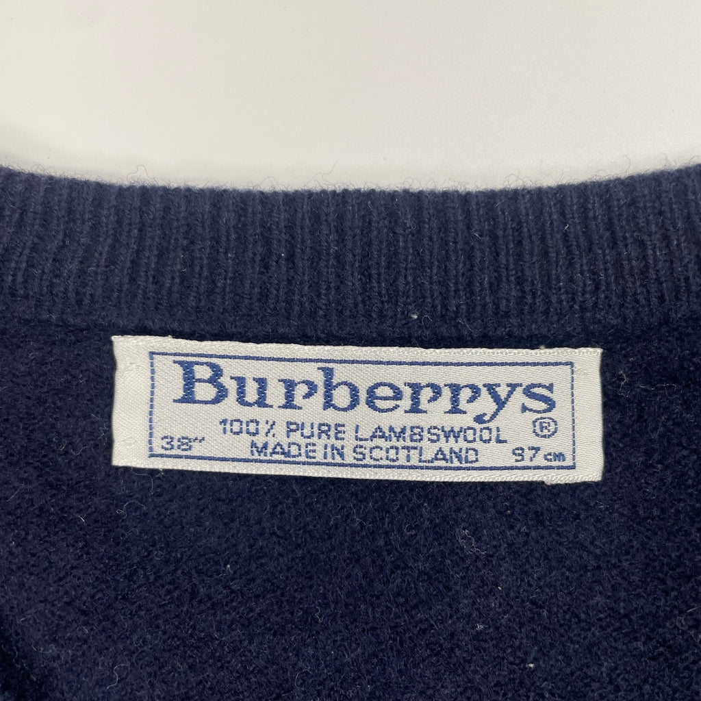 Burberry's バーバリーズ / ヴィンテージエンブレムVネックニット スコットランド製 SIZE：38