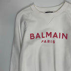 BALMAIN バルマン / プリントロゴラグランスウェット ホワイト 参考定価：69,000+tax SIZE:S