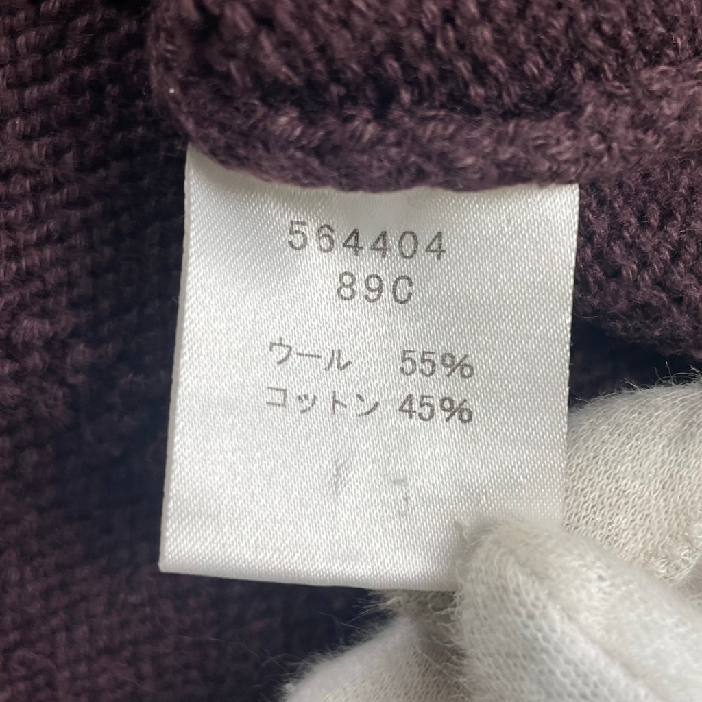 Paul Smith COLLECTION ポールスミスコレクション / コットンウールニット バーガンディ 参考定価：40,000程度 SIZE:L