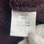 Paul Smith COLLECTION ポールスミスコレクション / コットンウールニット バーガンディ 参考定価：40,000程度 SIZE:L