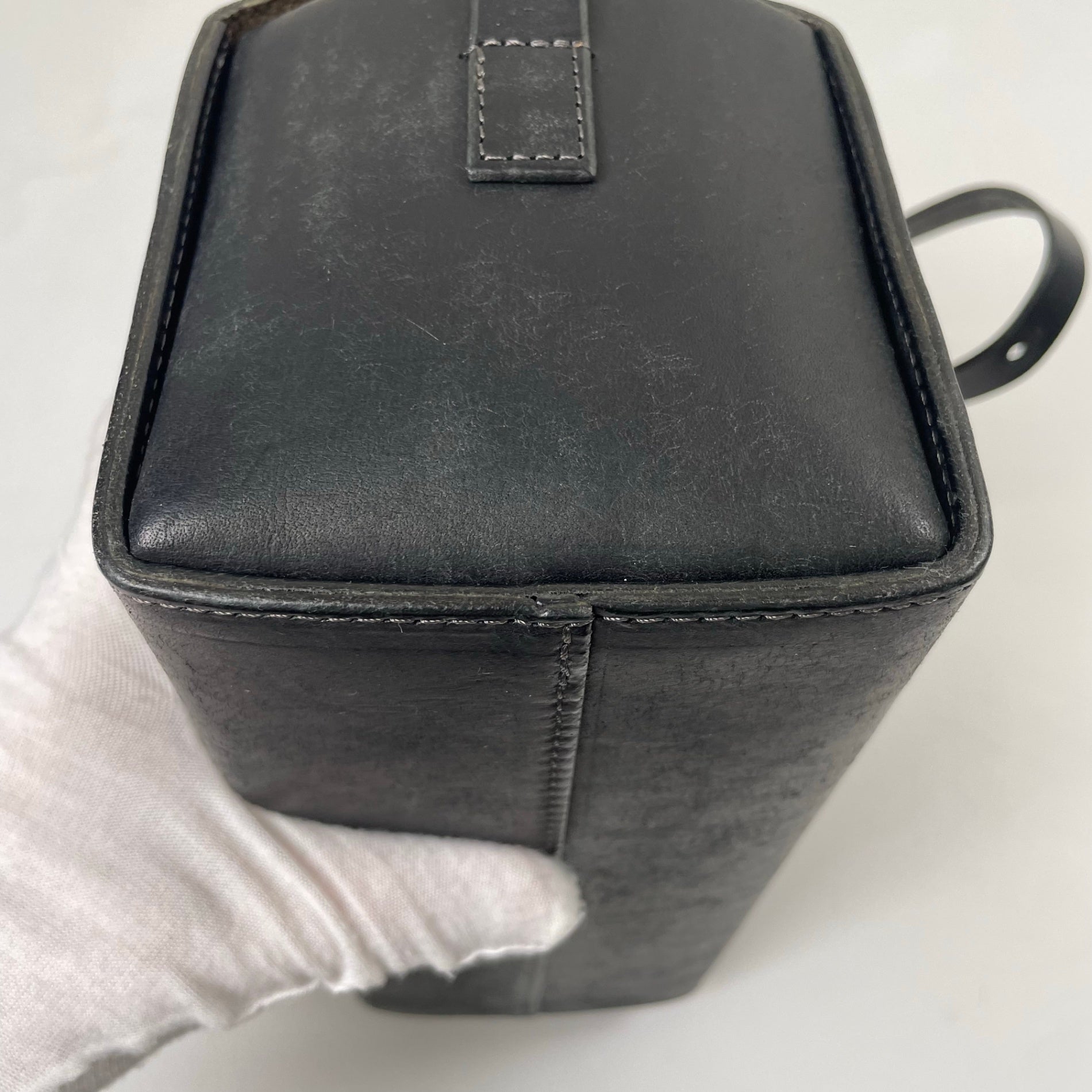 SAFUJI × noji+ / 別注 Leather block bag ブラック