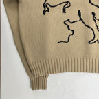 LABROS ラブロス / DINO HOODED SWEATER ニットパーカー ベージュ 参考定価：25,000程度 SIZE:L