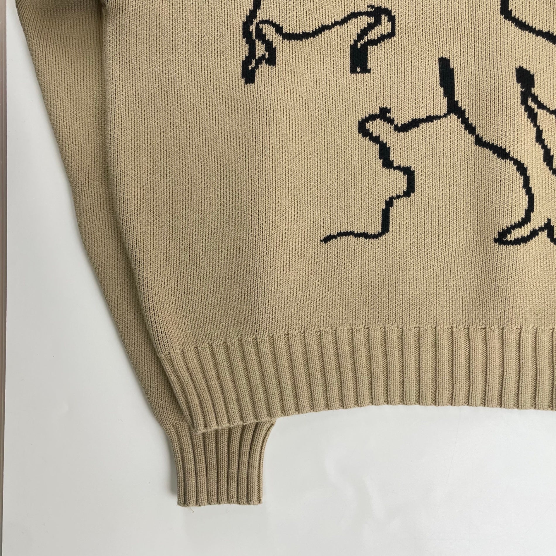LABROS ラブロス / DINO HOODED SWEATER ニットパーカー ベージュ 参考定価：25,000程度 SIZE:L