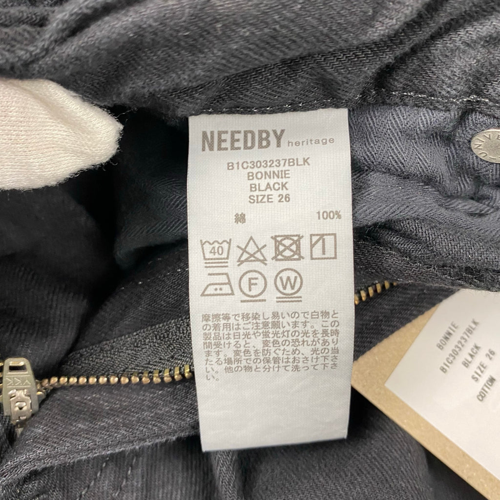 NEEDBY HERITAGE for ADAM et ROPE / 別注 BONNIE カスタムフレア ブラック 未使用 参考定価：22,000+tax SIZE：26