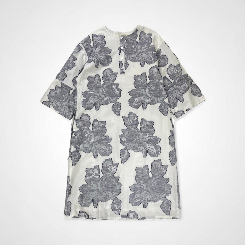 UNITED ARROWS ユナイテッドアローズ / ヘンリーネック ジャガードシャツワンピース 参考定価：18,000程度 SIZE:36