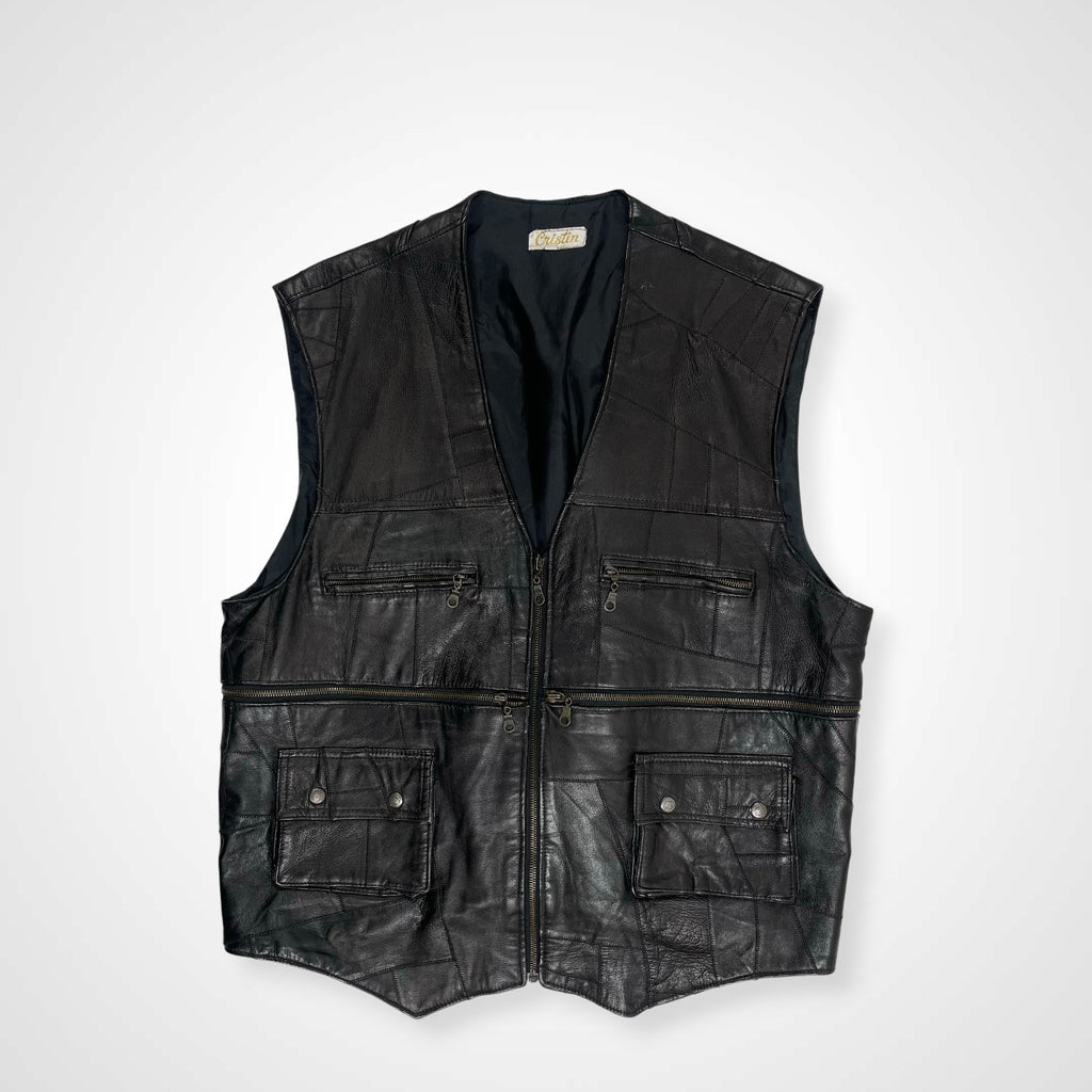 VINTAGE ヴィンテージ / ヴィンテージ パッチワークレザーベスト SIZE：XXXL