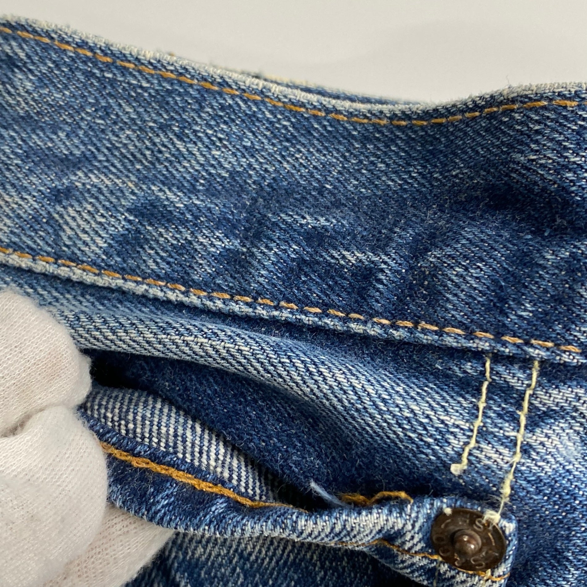 60s Levi's リーバイス / 501 BIG E カットオフ ハーフパンツ イエローステッチ 赤耳 SIZE：W79