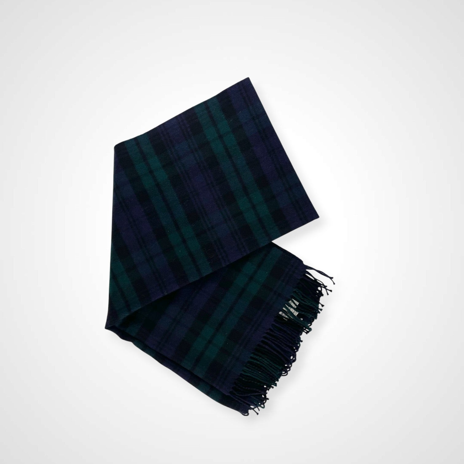 Johnstons of Elgin ジョンストンズ オブ エルガン / カシミヤ大判マフラー ブラックウォッチ柄 美品 参考定価：85,000+tax SIZE：70cm×190cm