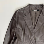 DKNY ダナキャラン ニューヨーク / VINTAGEラムレザージャケット ブラウン SIZE:4