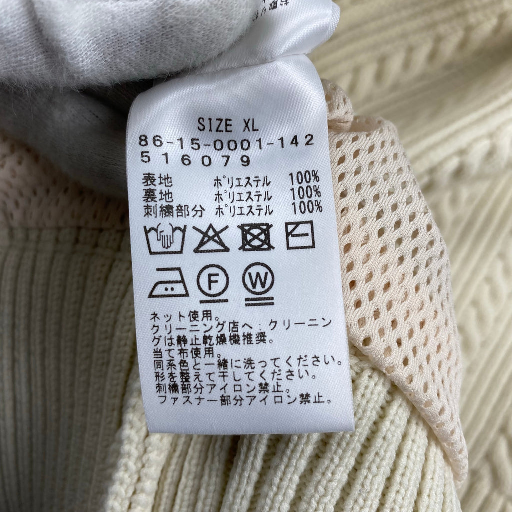 Setinn セットイン BEAMS / Ceremony Knit セレモニーニット チルデン ケーブルニット 参考定価：20,000+tax SIZE：XL