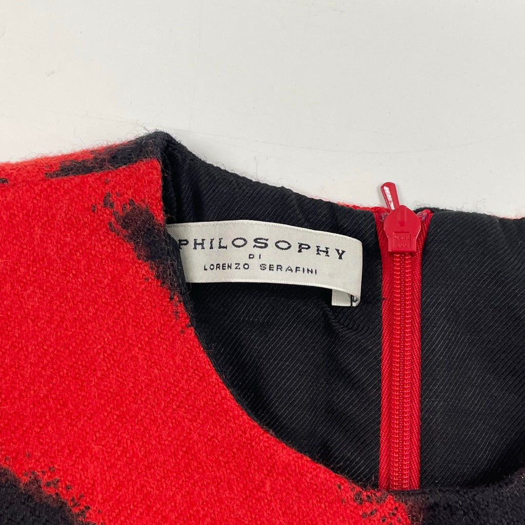PHILOSOPHY DI LORENZO SERAFINI / ゼブラ柄ノースリーブワンピース 参考定価：180,000程度 SIZE:38