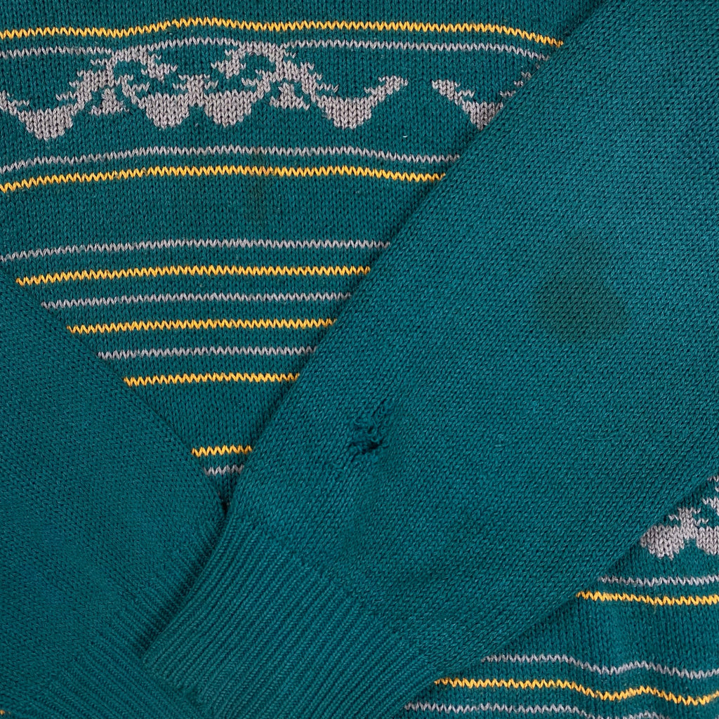 97SS UNDERCOVER アンダーカバー / アーカイブ エレファント期 エレファントニット グリーン×イエロー ユニセックス