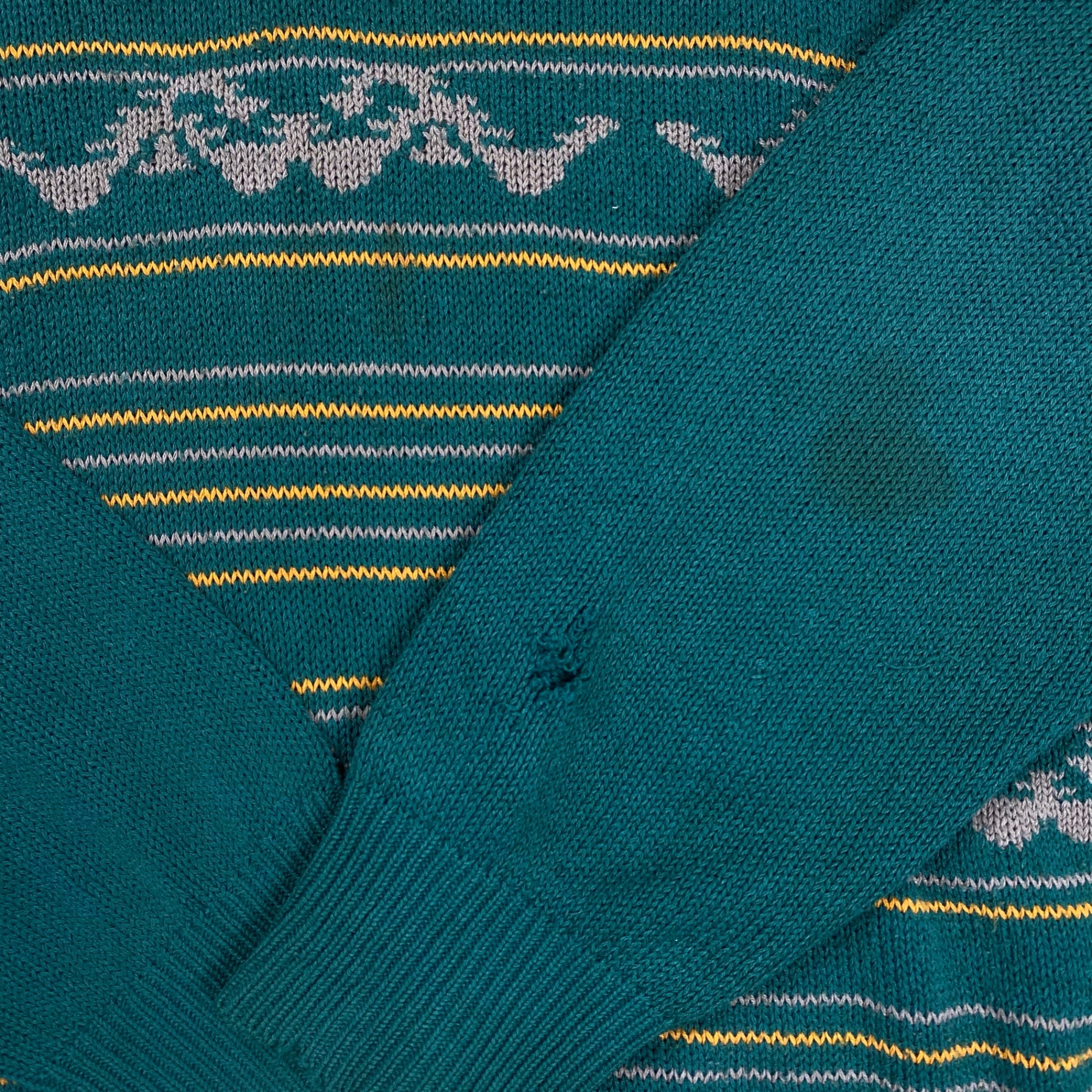 97SS UNDERCOVER アンダーカバー / アーカイブ エレファント期 エレファントニット グリーン×イエロー ユニセックス