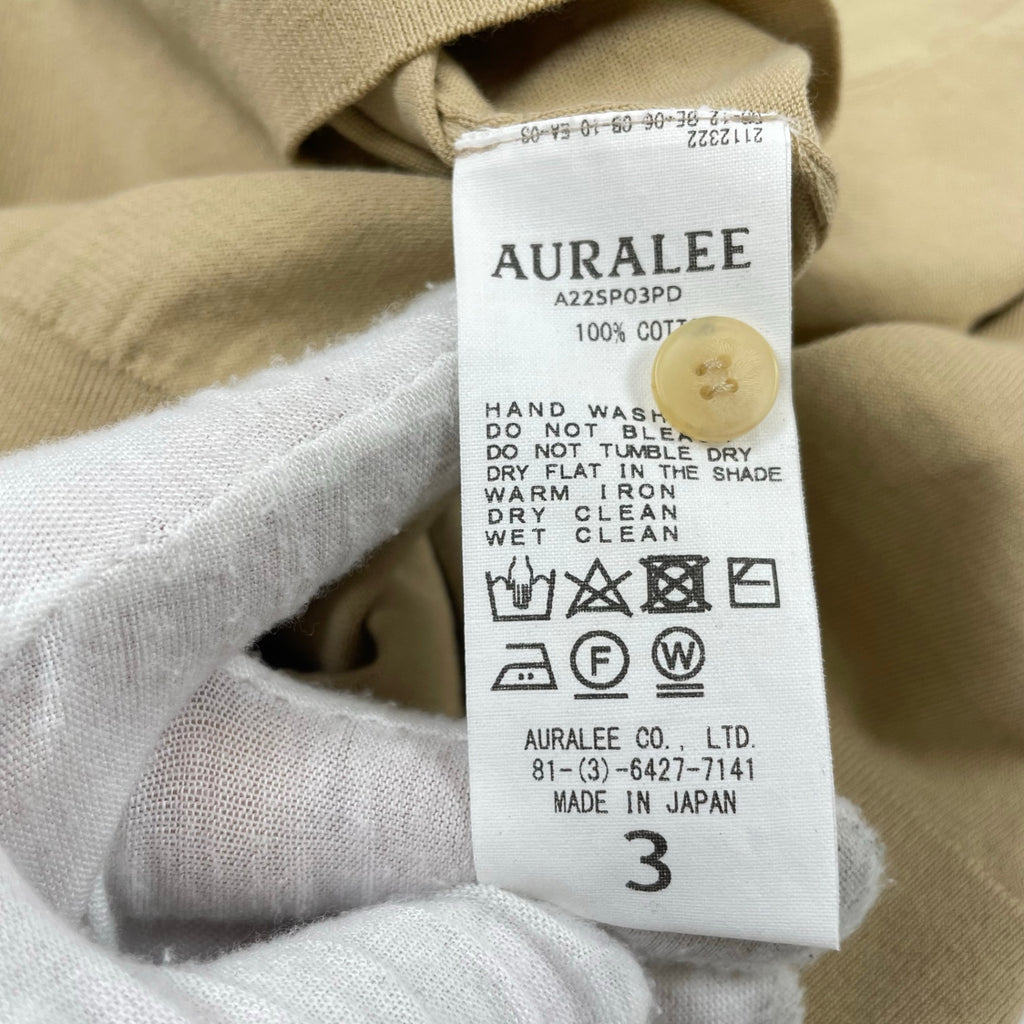 AURALEE / Super High Gauge Cotton knit Short Sleeve polo 未使用品 参考定価：32,000+tax SIZE:3