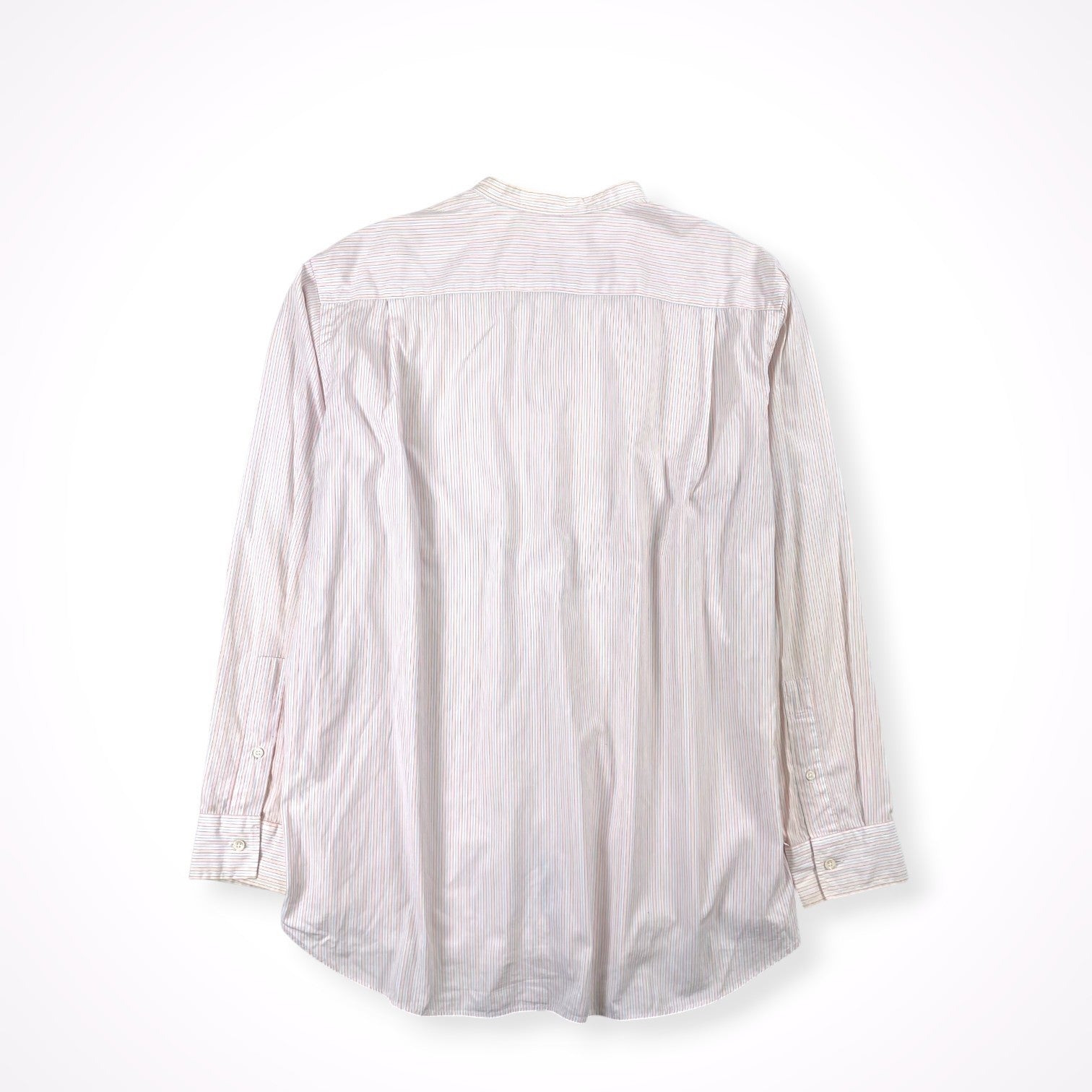 Gymphlex / バンドカラーオーバーシャツ ストライプ 参考定価：14,000+tax SIZE:M