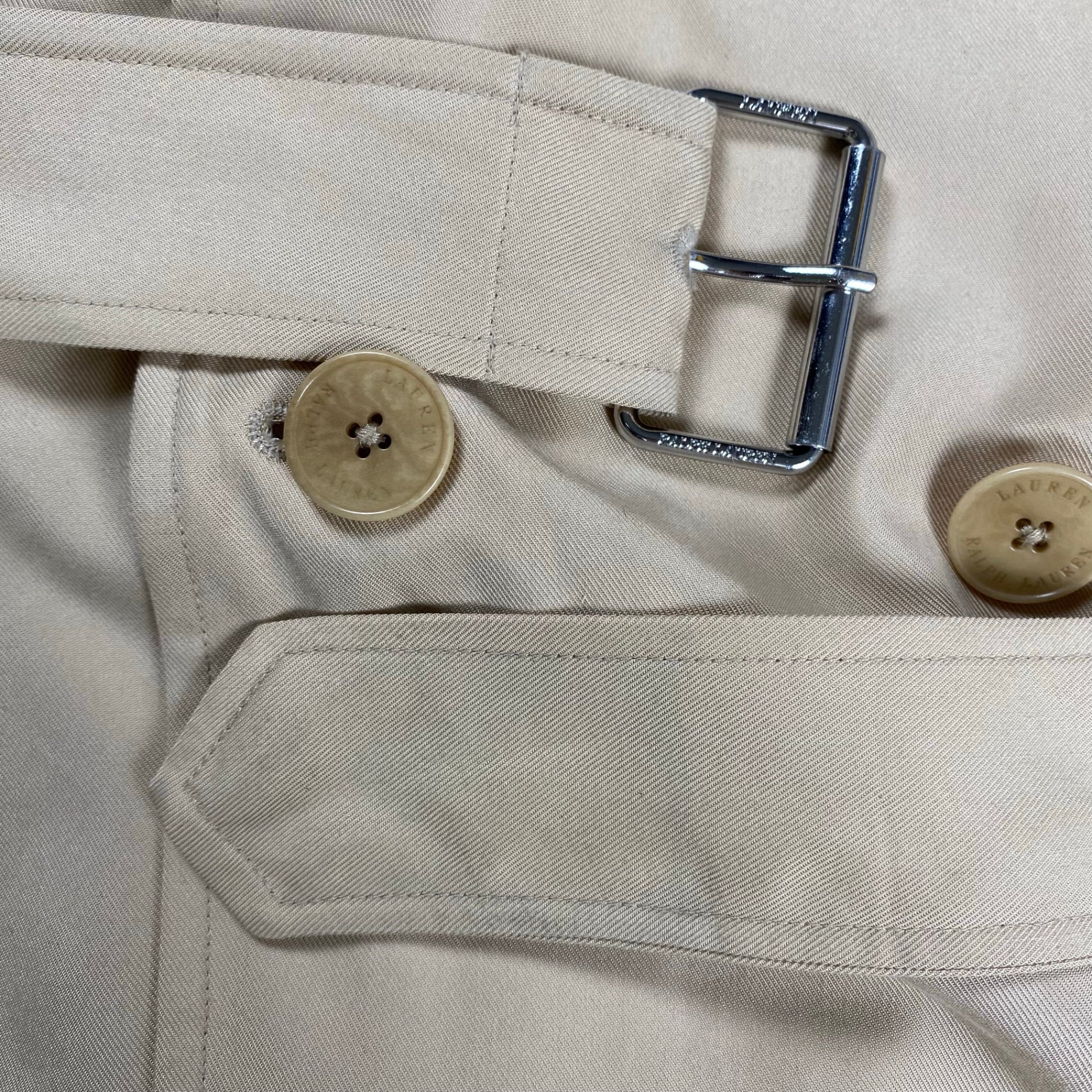 LAUREN RALPH LAUREN ローレンラルフローレン / ベルテッドトレンチコート 仕付け糸付 参考定価：50,000程度 SIZE：M