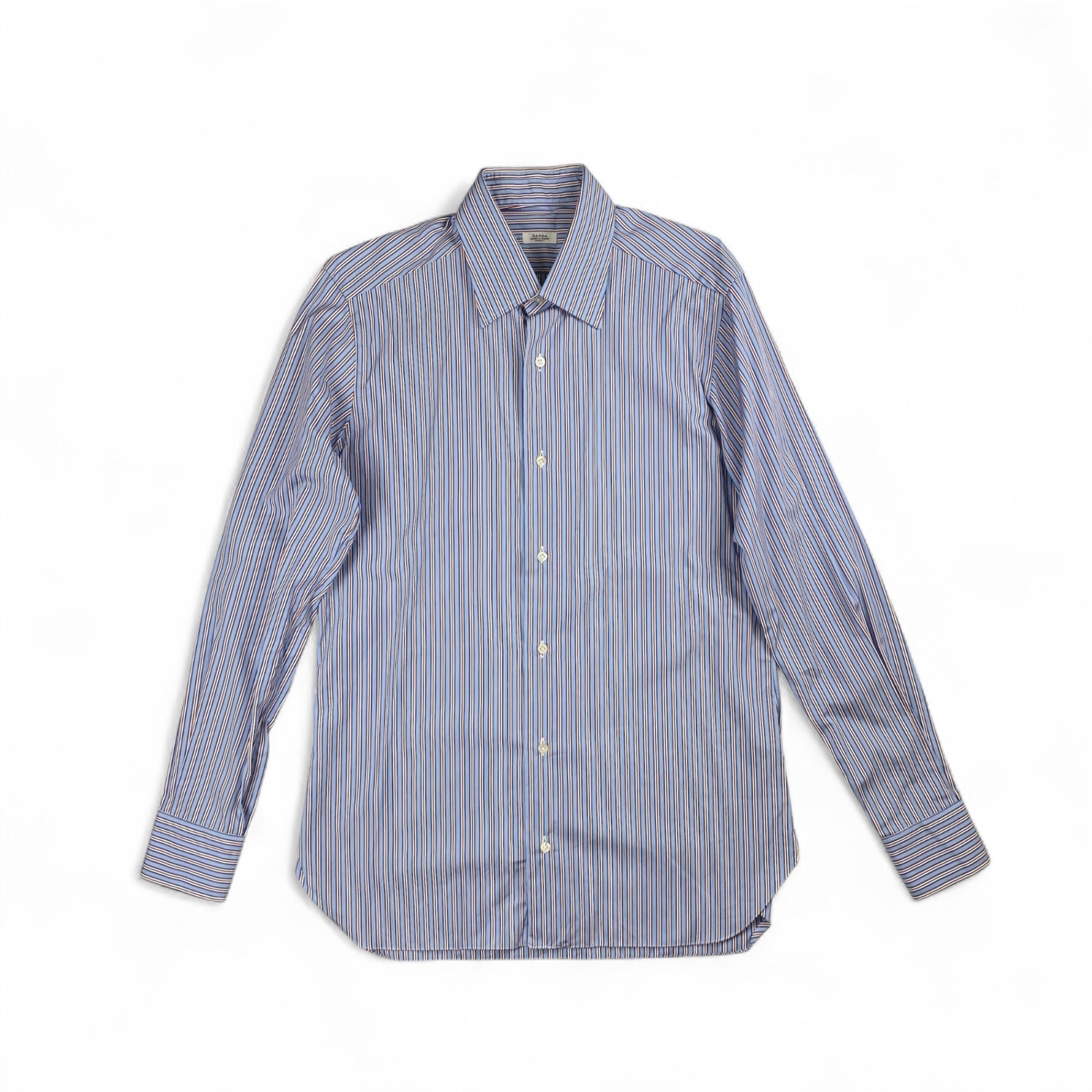 BARBA バルバ / ストライプ ドレスシャツ SIZE:39 15 1/2