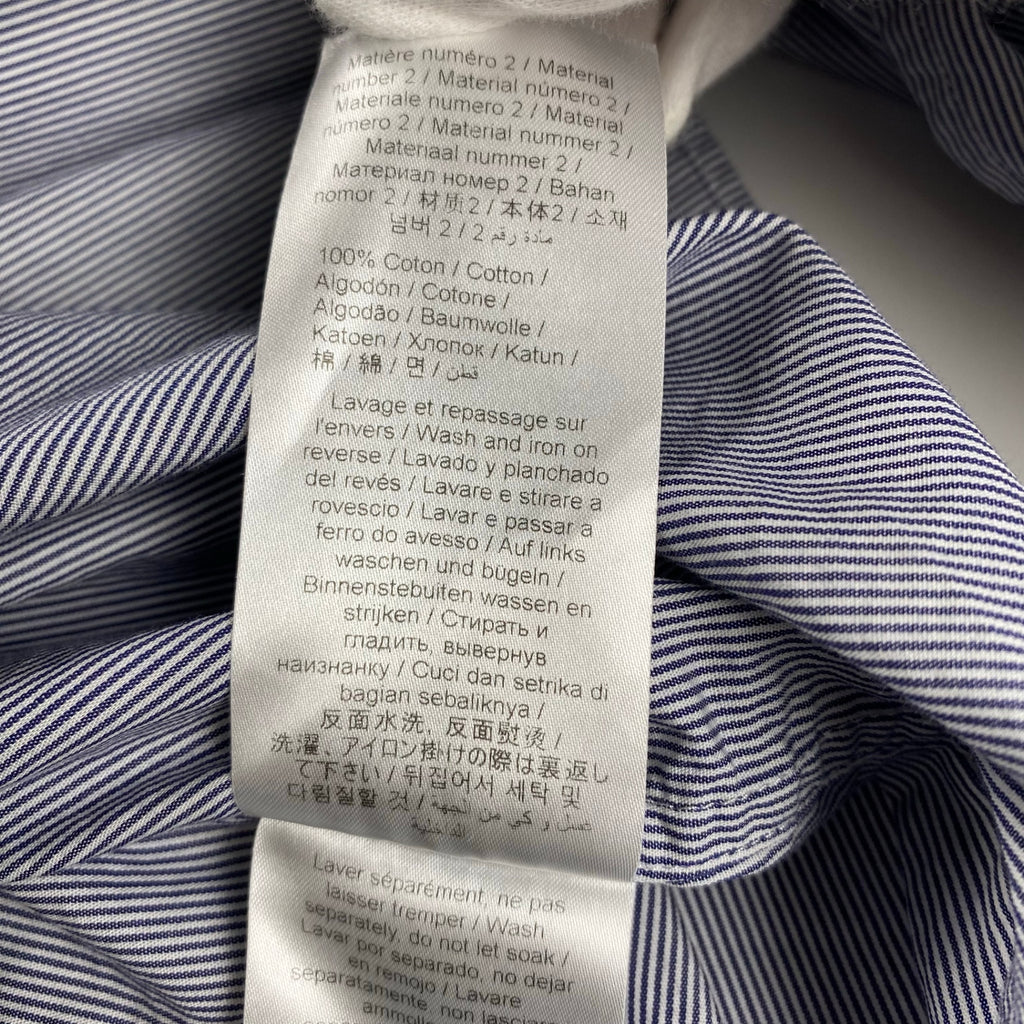 【正規代理店 鑑定済】 KENZO PARIS ケンゾーパリ / BOKE FLOWER ボケ フラワー シャツ クレリック タブカラー ストライプ 参考定価：60,000程度