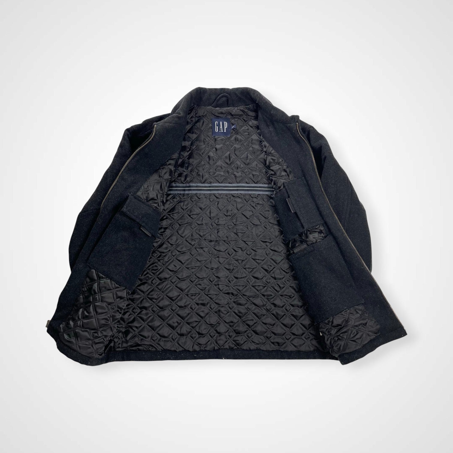 GAP / 00s メルトン スポーツジャケット ブラック SIZE：XS(M程度