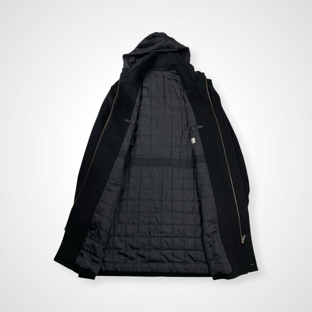 VINTAGE ヴィンテージ / ピュアカシミヤコート フード収納 ブラック 参考定価：200,000程度 SIZE:LL