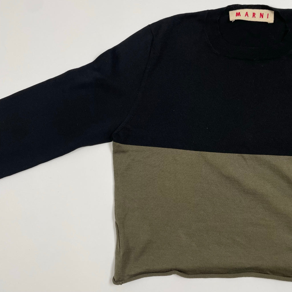 MARNI マルニ / クロップドバイカラーニット 参考定価：80,000程度 SIZE:44