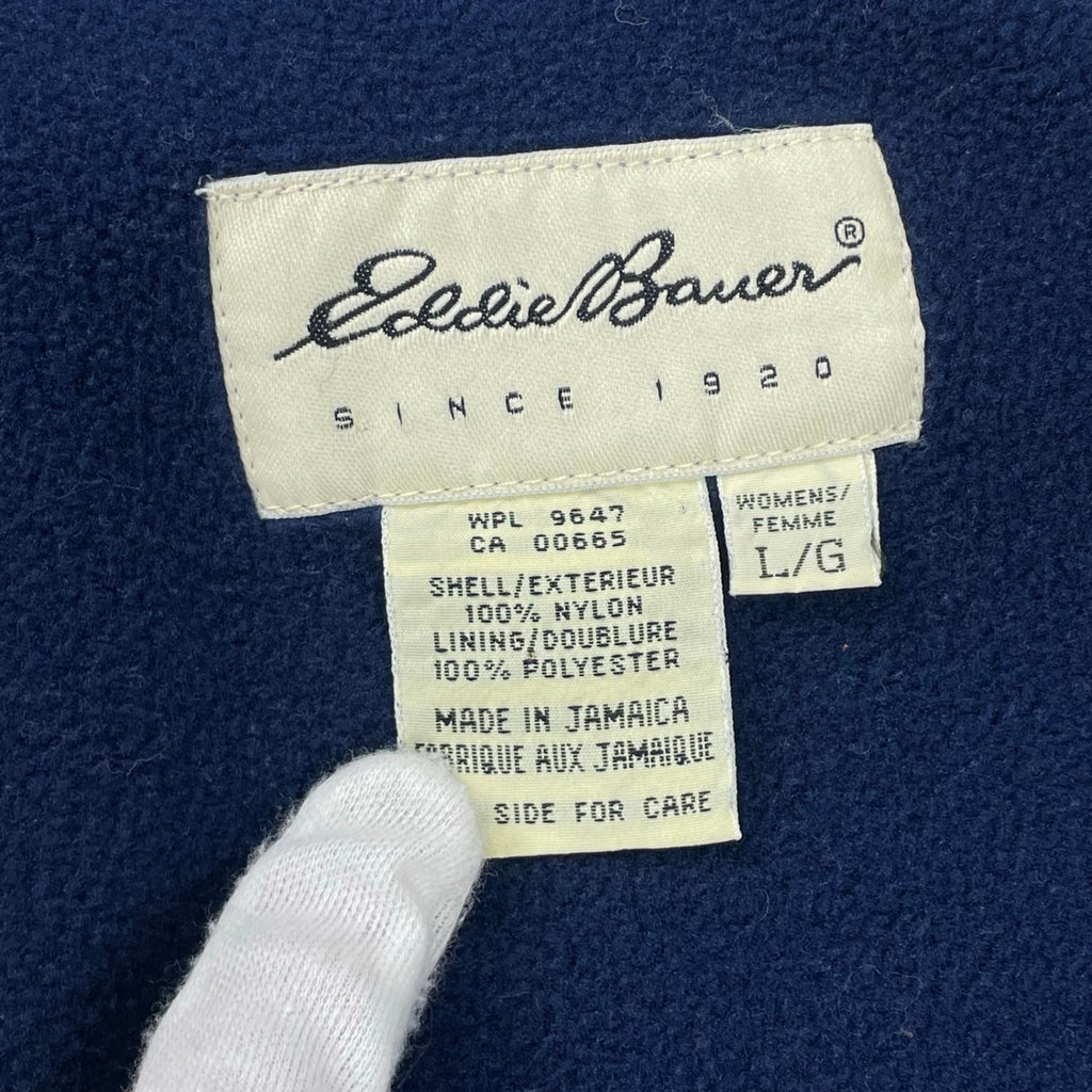 EDDIE BAUER エディーバウアー / 筆記体ロゴ刺繍 シェルジャケット ネイビー SIZE:L