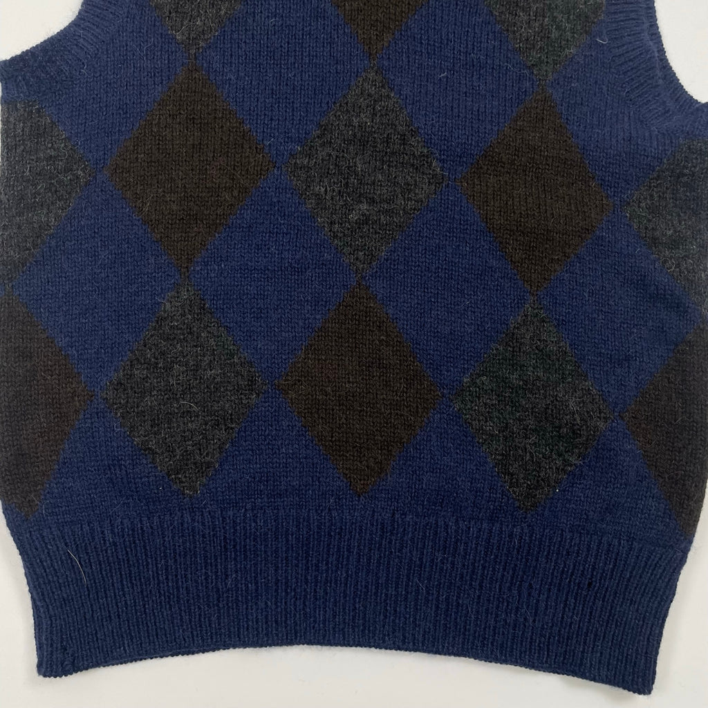 PRADA プラダ / アルパカアーガイルニットベスト Made In Peru SIZE:46