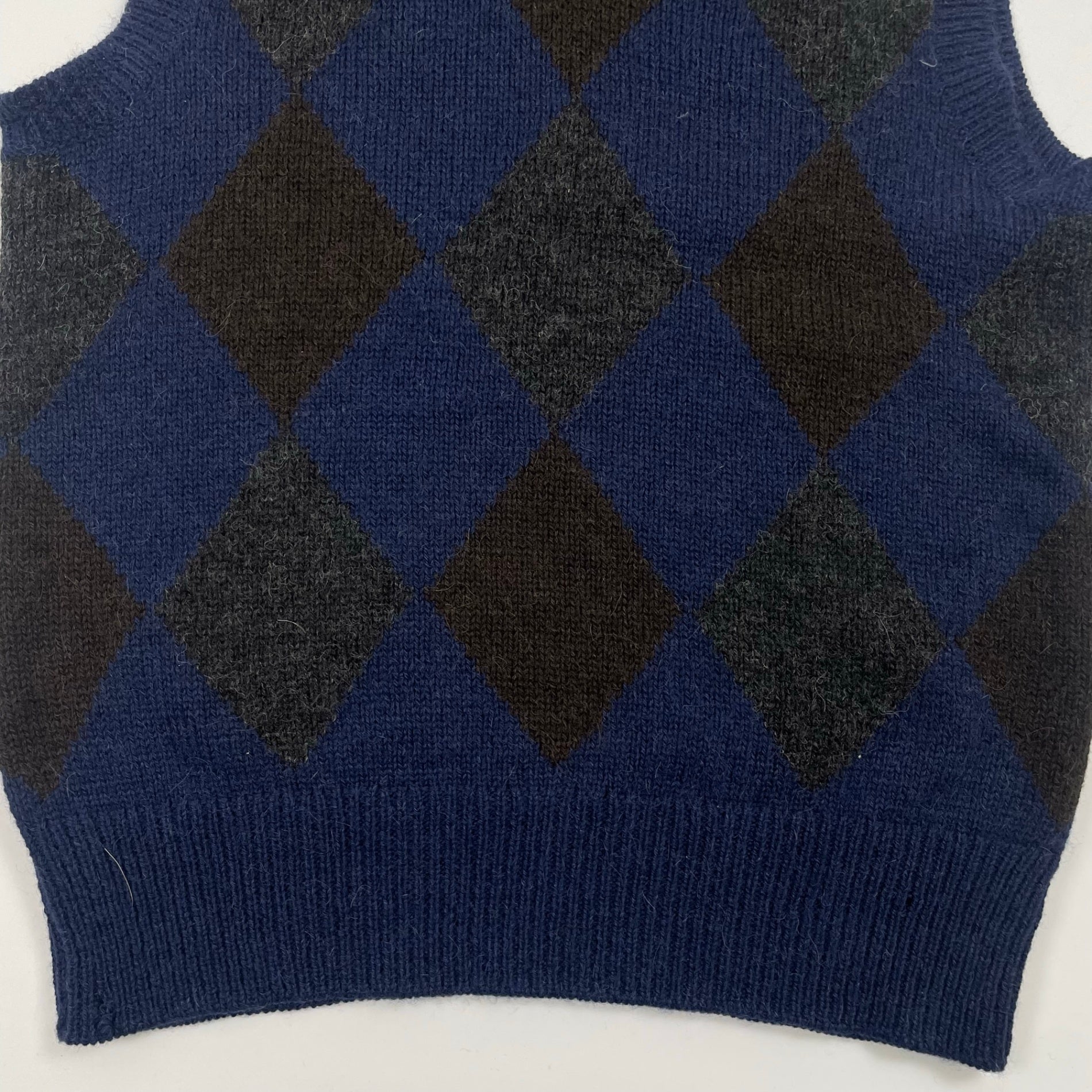 PRADA プラダ / アルパカアーガイルニットベスト Made In Peru SIZE:46