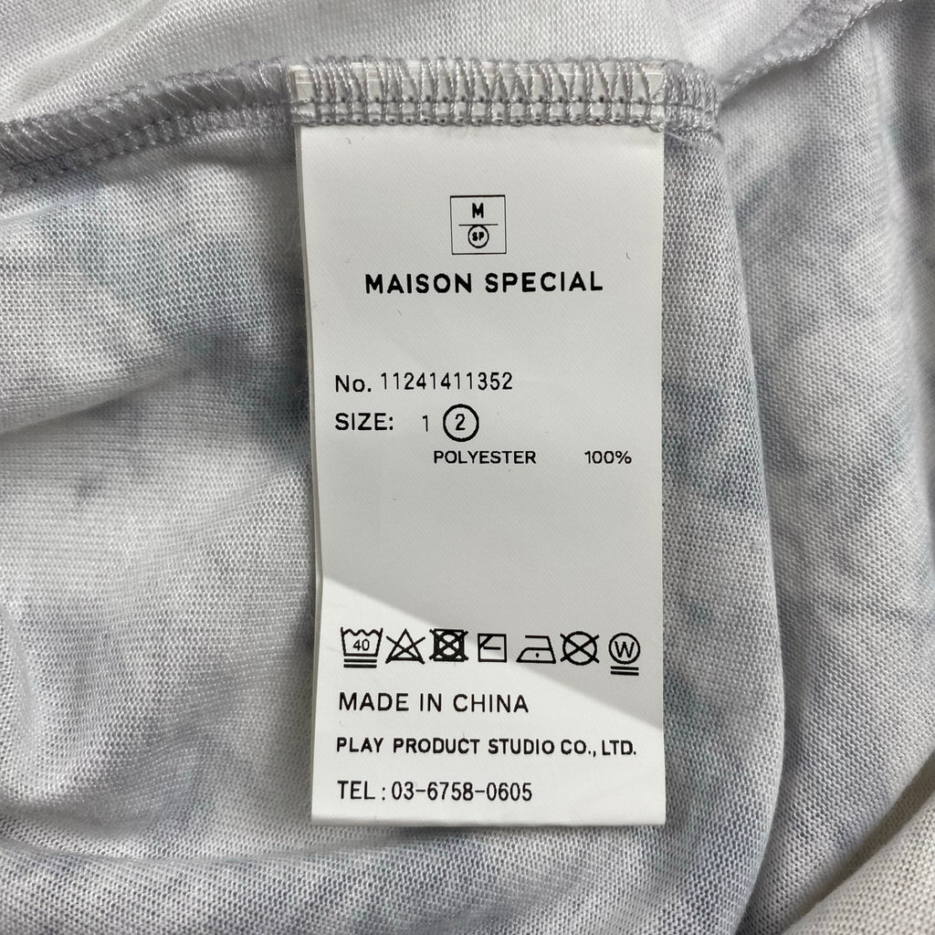 MAISON SPECIAL メゾンスペシャル / Abstract Prime-Over Crew Neck T-Shirt Tシャツ SIZE：2(L程度)