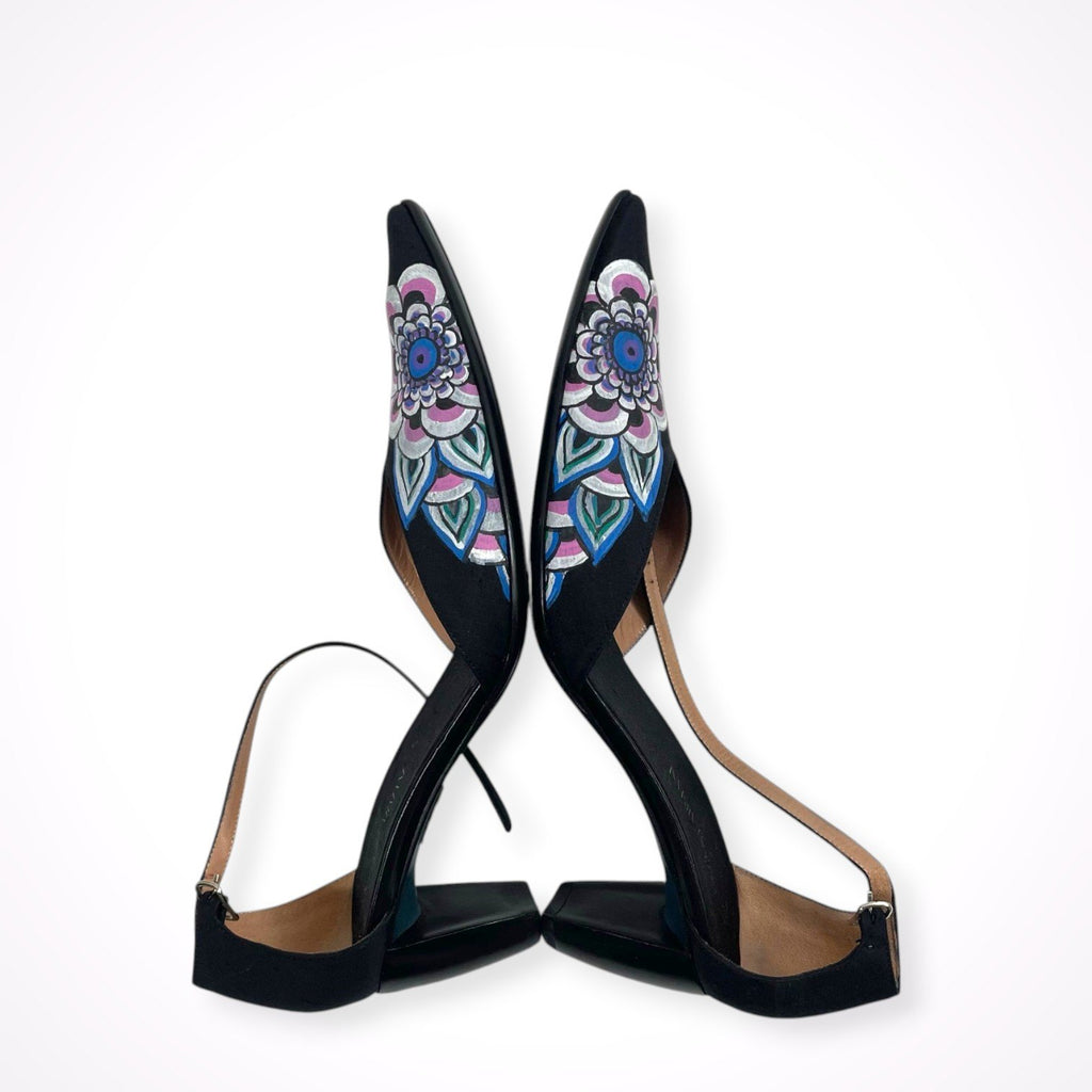 GIORGIO ARMANI / ペイントフラワーパンプス 参考定価：220,000程度 SIZE:36 1/2