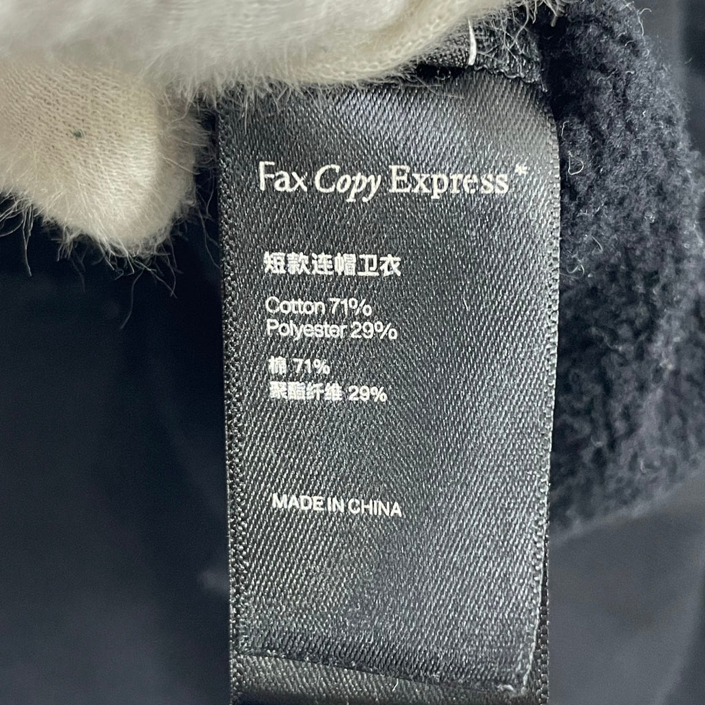 Fax Copy Express / クロップドスウェットフーディー ブラック SIZE:L