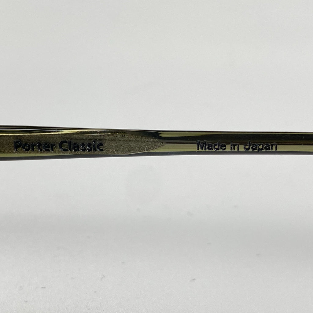 【極美品】 Porter Classic ポータークラシック × 金子眼鏡 / PEACE COLLECTION コラボ サングラス OLIVE 参考定価：46,000+tax