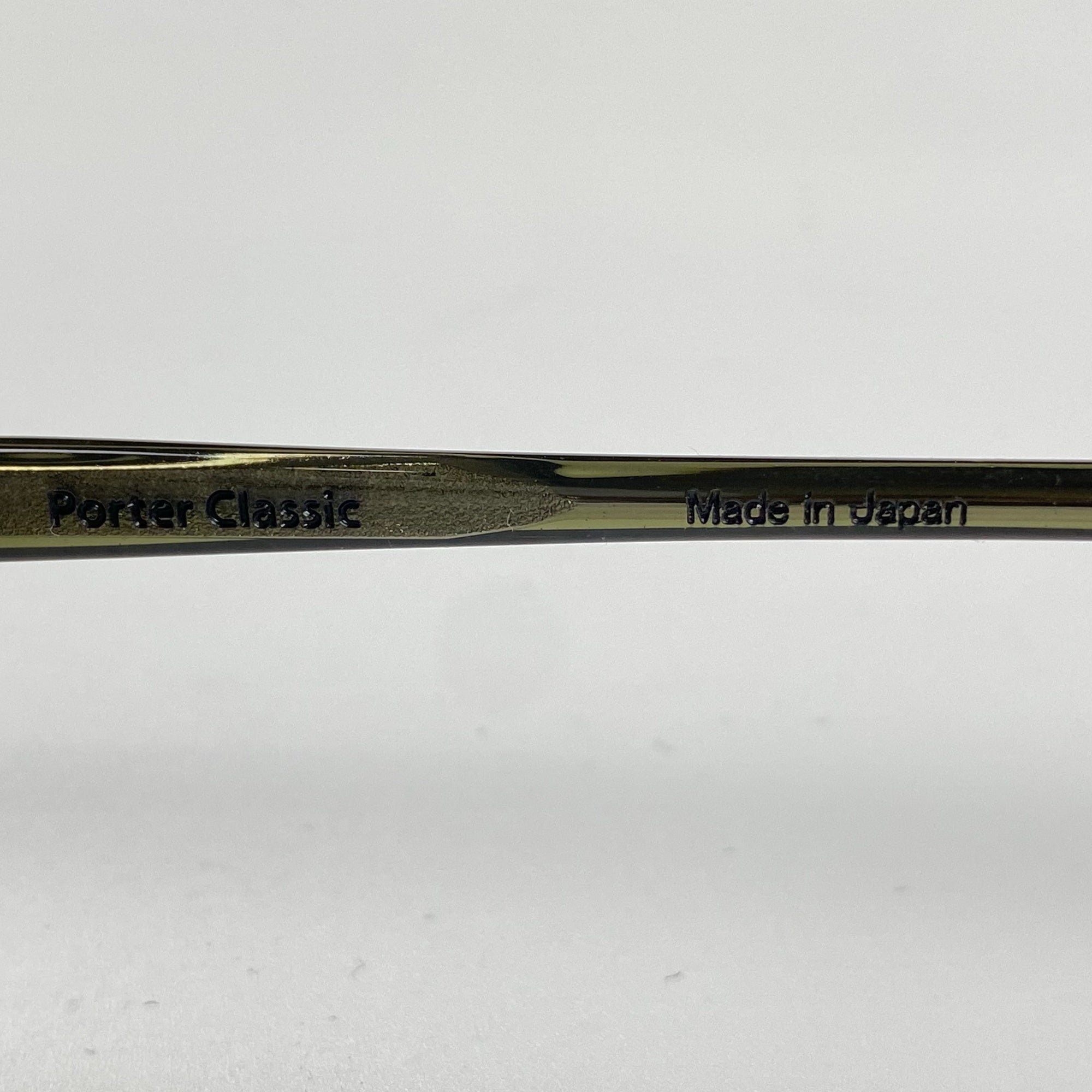 【極美品】 Porter Classic ポータークラシック × 金子眼鏡 / PEACE COLLECTION コラボ サングラス OLIVE 参考定価：46,000+tax