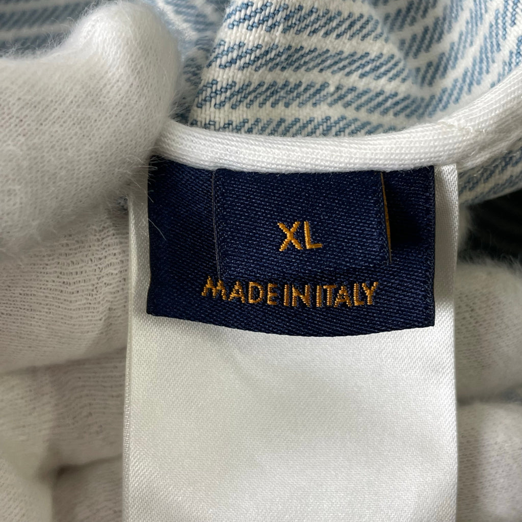 LOUIS VUITTON / 21SS ストライプモノグラムワーク デニムジャケット ヴァージルアブロー SIZE:XL