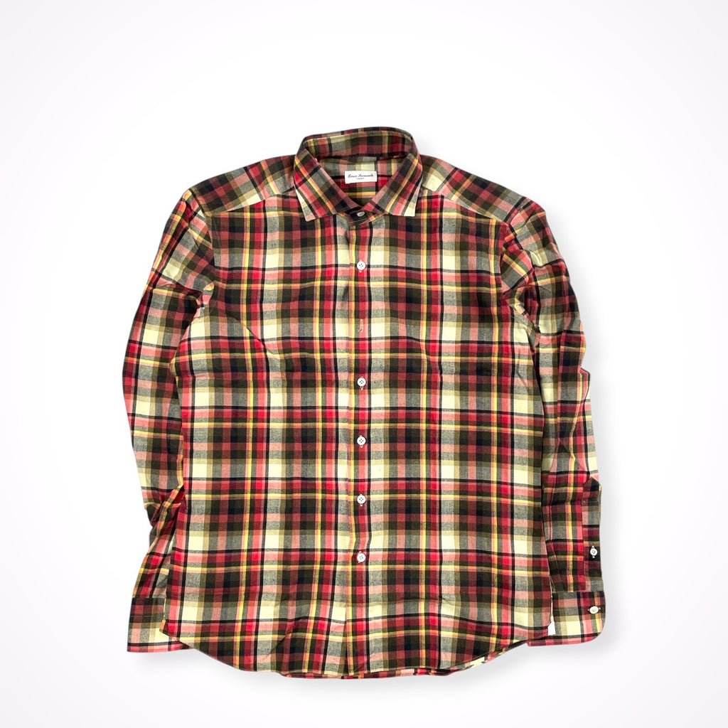 Errico Formicola / コットンチェックシャツ 参考定価：40,000程度 SIZE:M