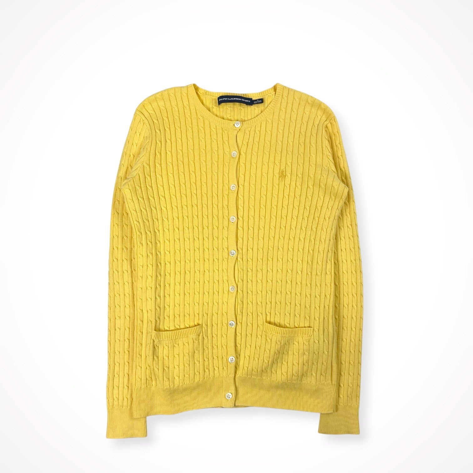 RALPH LAUREN SPORT / コットンケーブルニットカーディガン 参考定価：27,000程度 SIZE：S