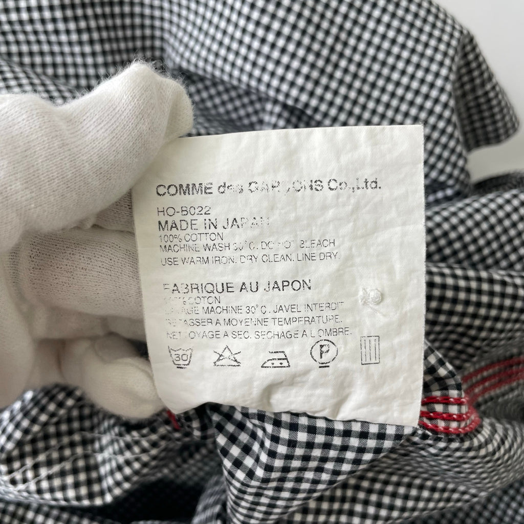 COMME des GARCONS HOMME / 15SS ギンガムワークシャツ 空環仕上げ SIZE:S