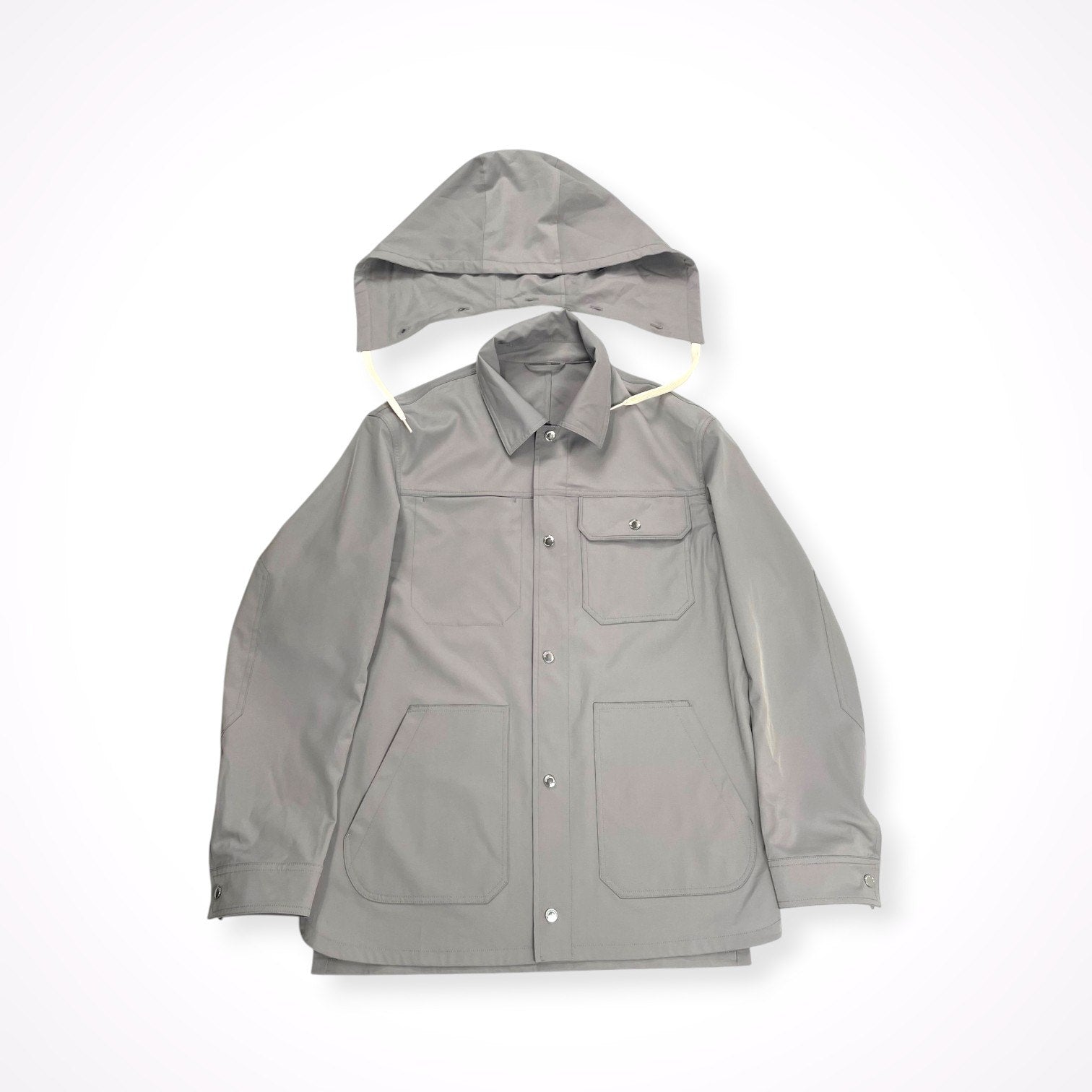 EMPORIO ARMANI エンポリオ アルマーニ / フード付シャツジャケット グレー SIZE:46