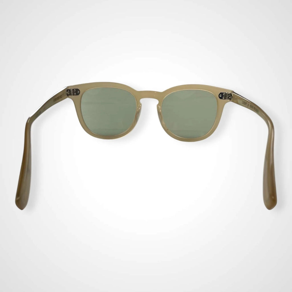 Mark McNairy x GLCO[Garrett Leight] マークマクナリ― ギャレットライト / コラボサングラス ベージュ×ライトグリーン 度なしカラーレンズ入り SIZE:46□23