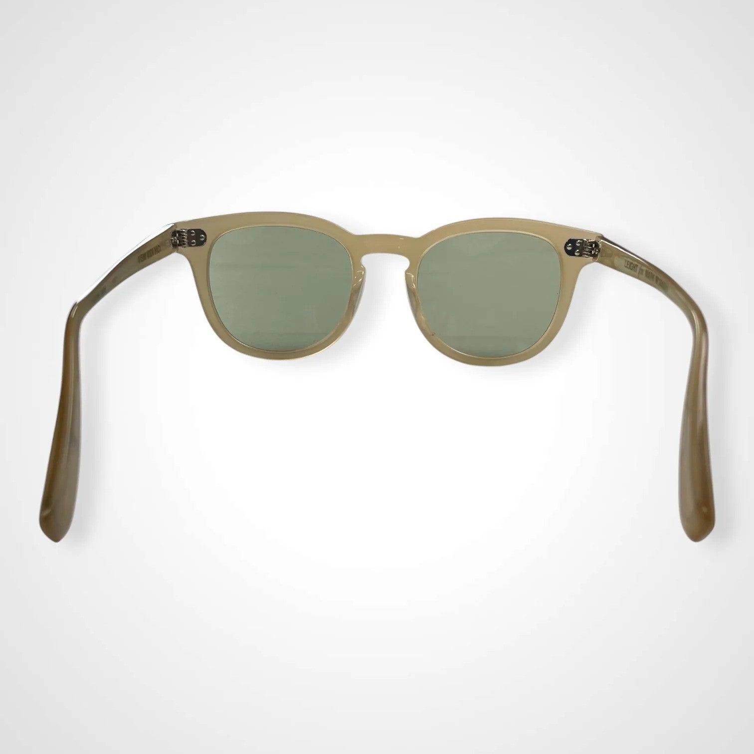 Mark McNairy x GLCO[Garrett Leight] マークマクナリ― ギャレットライト / コラボサングラス ベージュ×ライトグリーン 度なしカラーレンズ入り SIZE:46□23