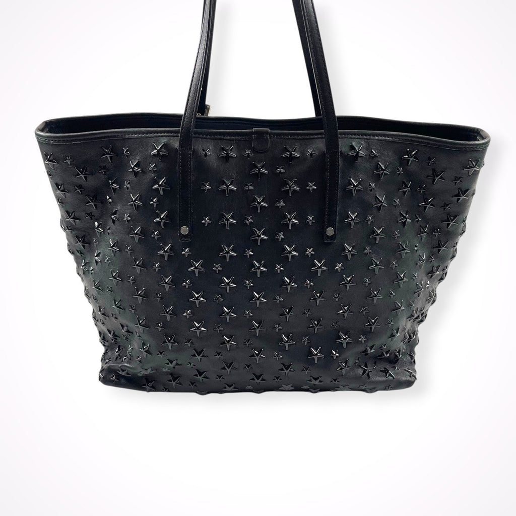 JIMMY CHOO / SASHA/M スタッズトートバッグ ブラック 参考定価：200,000程度