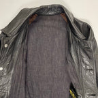 EURO VINTAGE ユーロヴィンテージ / 6-70s フレンチレザーカーコート ステアハイド デニム裏地 SIZE:M程度