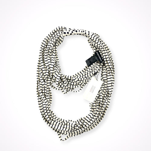 EMPORIO ARMANI / ボーダーテキスタイルネックレス 未使用品 箱付