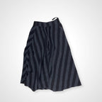 TELA テラ / ツイードストライプスカート ネイビーグレー×ブラック イタリア製 参考定価：30,000程度 SIZE:42