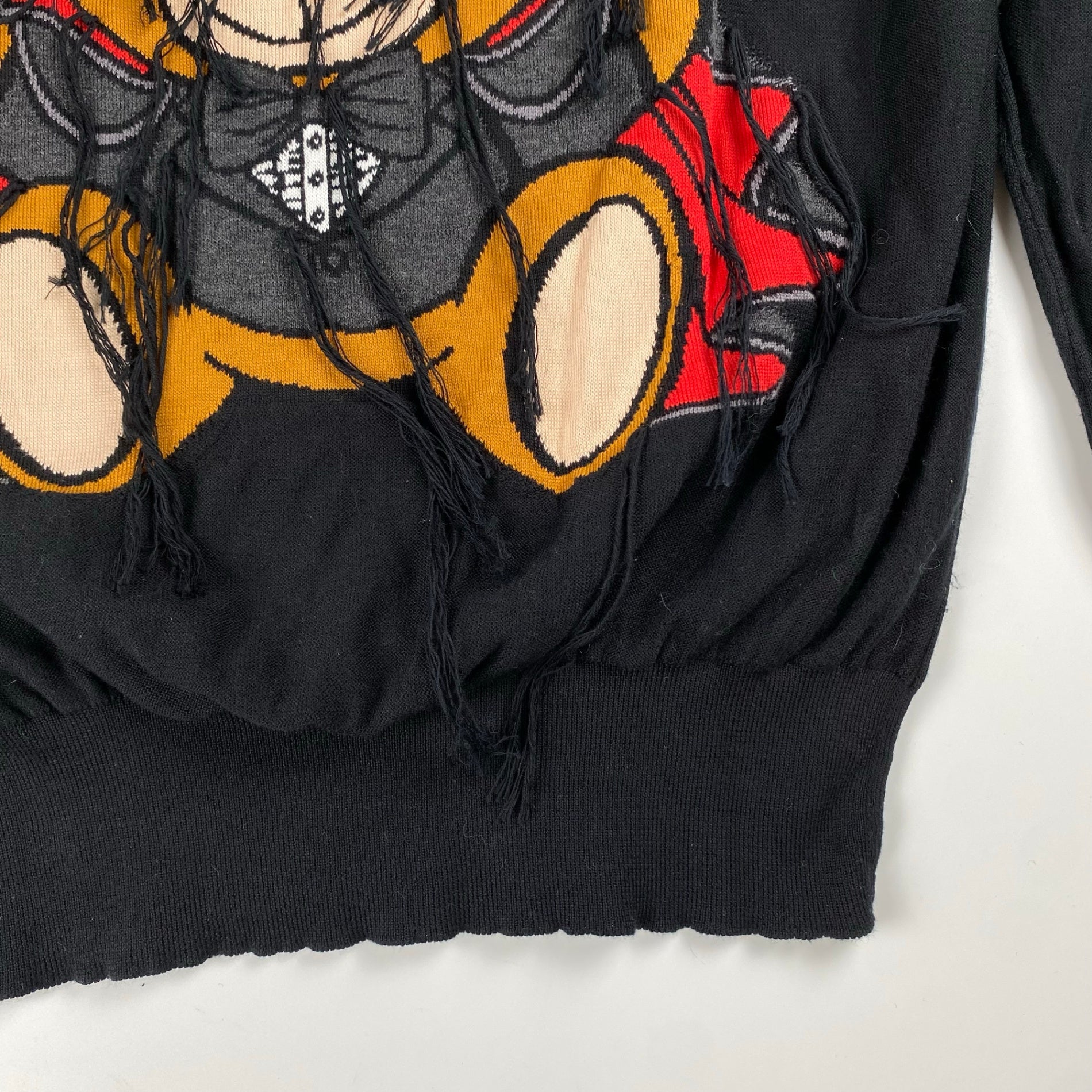 MOSCHINO COUTURE モスキーノ クチュール / ヴァンパイアベア フリンジニット イタリア製 ユニセックス SIZE：46（M程度）