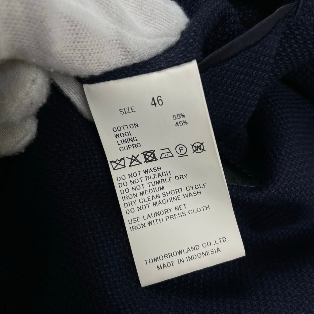 TOMORROWLAND トゥモローランド / Di PRAYホップサック シングルブレステッド2Bジャケット 2025年 参考定価：60,000+tax SIZE：46