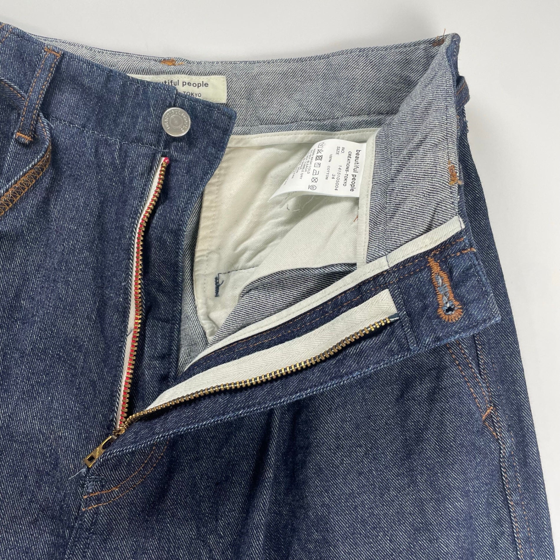 beautiful people ビューティフルピープル / left hand twill tuck denim pants デニムパンツ 24ss 極美品 参考定価：45,000+tax  SIZE:34